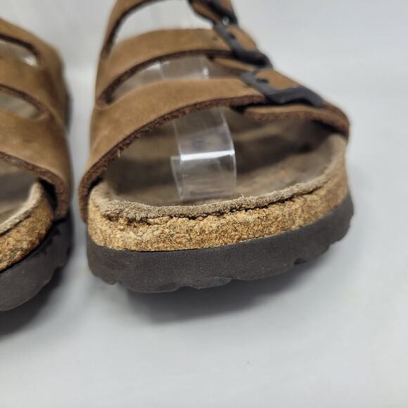 Birkenstock Betula Sandals Womens EU40 US6 Brown Nubuck Triple Straps Buckles - Picture 13 of 14